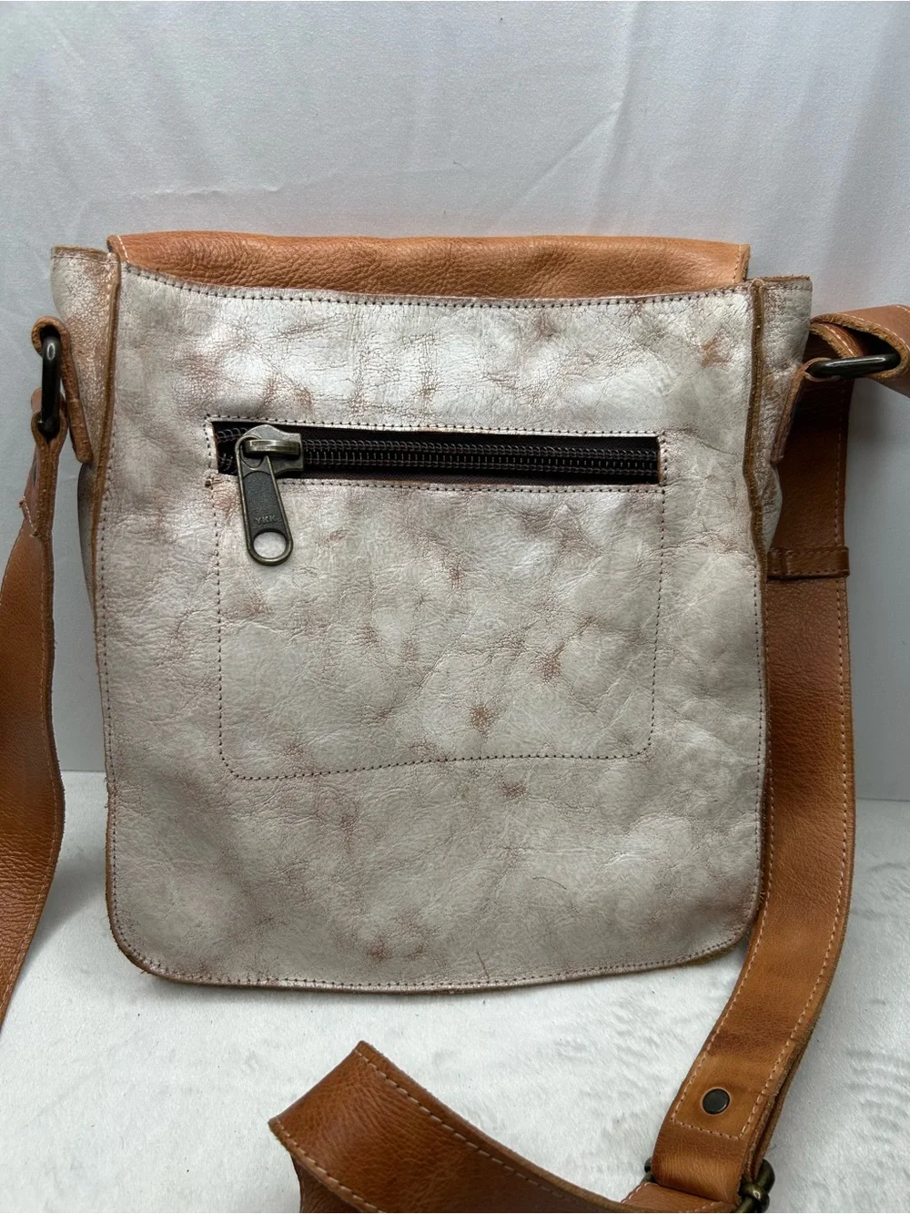 Bed Stu Venice Beach Rustic Leather Buckled Crossbody Bag